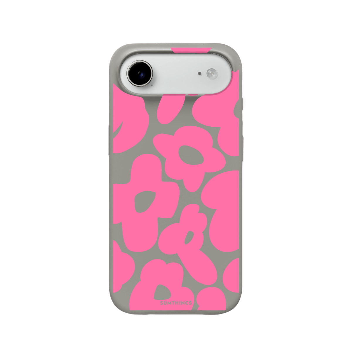 iPhone 17 Air Daisy Pop Premium Telefon Kılıfı Gri - SUMTHINCS