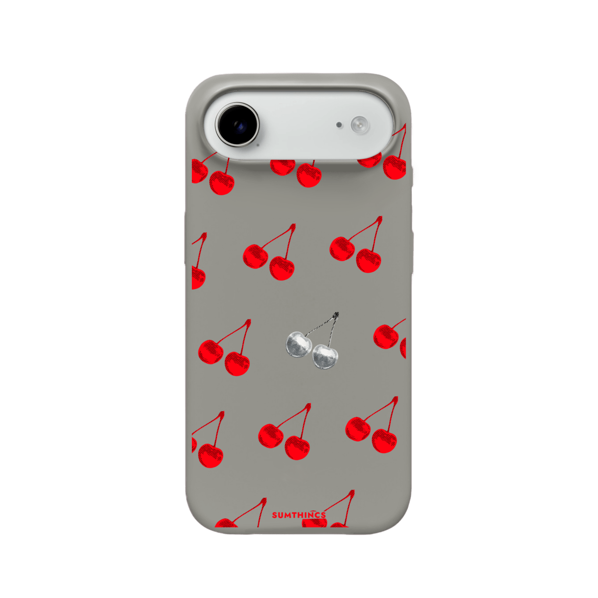 iPhone 17 Air Disco Cherry Premium Telefon Kılıfı Gri - SUMTHINCS