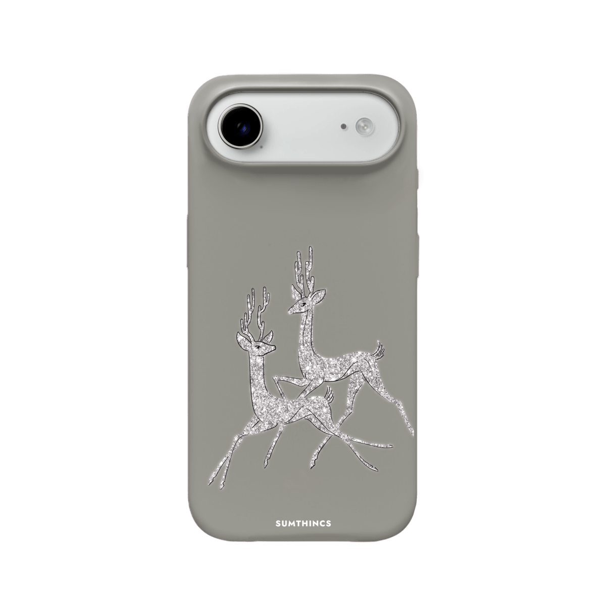 iPhone 17 Air Disco Deers Premium Telefon Kılıfı Gri - SUMTHINCS