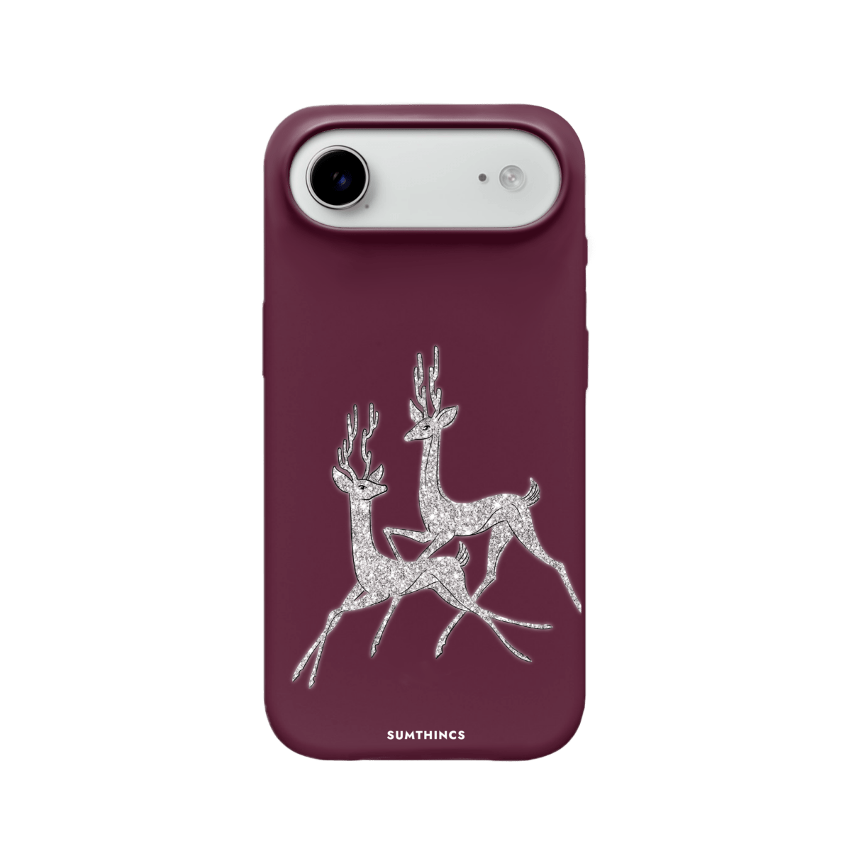 iPhone 17 Air Disco Deers Premium Telefon Kılıfı Bordo - SUMTHINCS