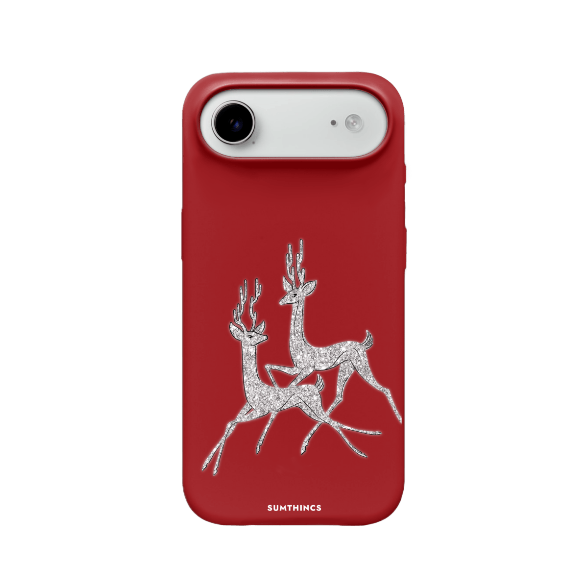 iPhone 17 Air Disco Deers Premium Telefon Kılıfı Kırmızı - SUMTHINCS