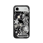 iPhone 17 Air Disco Stickers Premium Telefon Kılıfı Siyah - SUMTHINCS