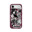 iPhone 17 Air Disco Stickers Premium Telefon Kılıfı Bordo - SUMTHINCS