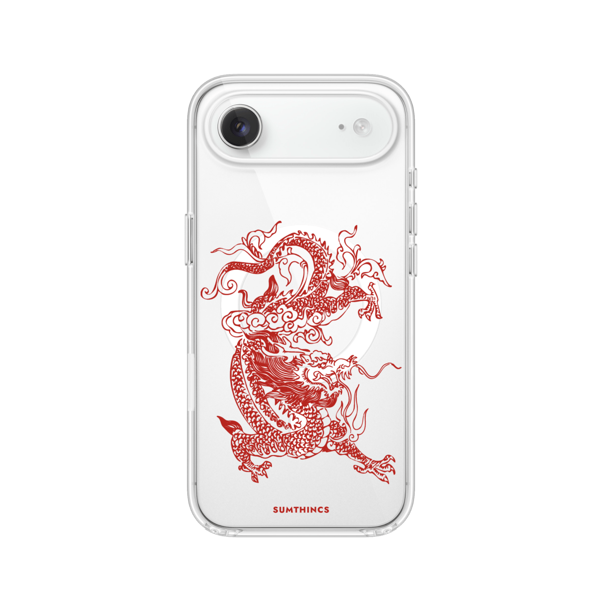 iPhone 17 Air Dragon Clear Magsafe Şeffaf Telefon Kılıfı - SUMTHINCS