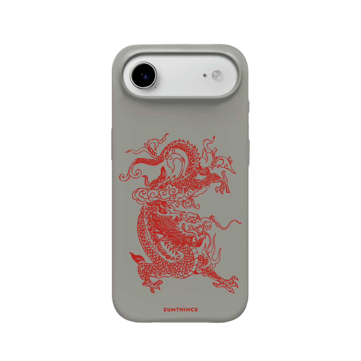 iPhone 17 Air Dragon Premium Telefon Kılıfı Gri - SUMTHINCS