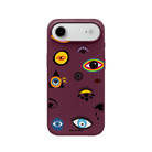 iPhone 17 Air Eye Stickers Premium Telefon Kılıfı Bordo - SUMTHINCS