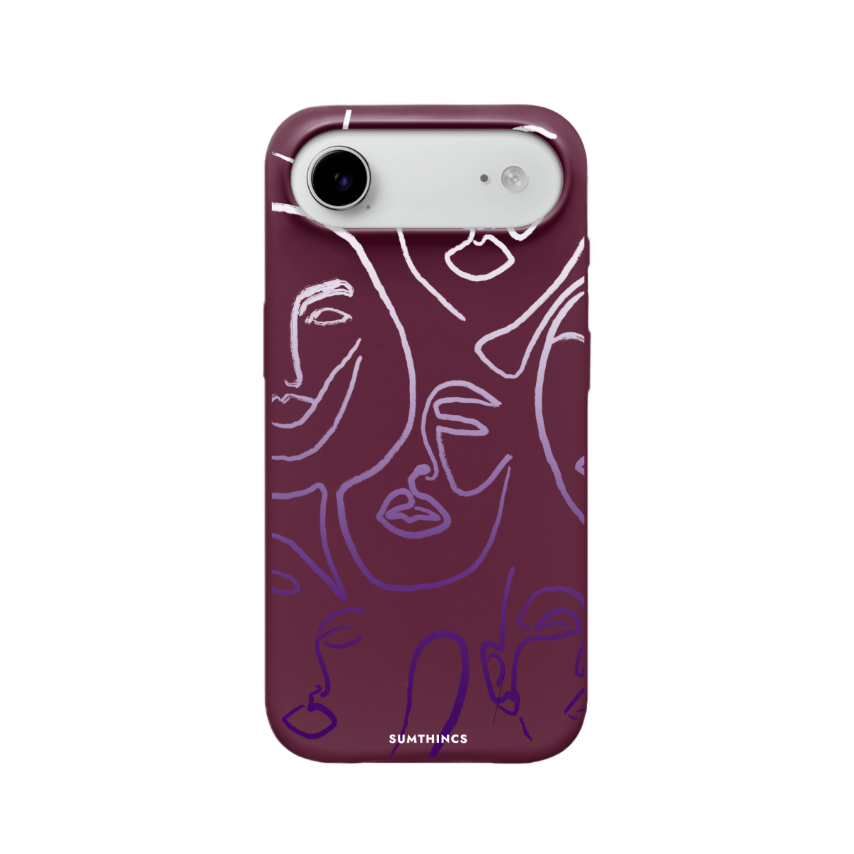 iPhone 17 Air Faces Premium Telefon Kılıfı Bordo - SUMTHINCS