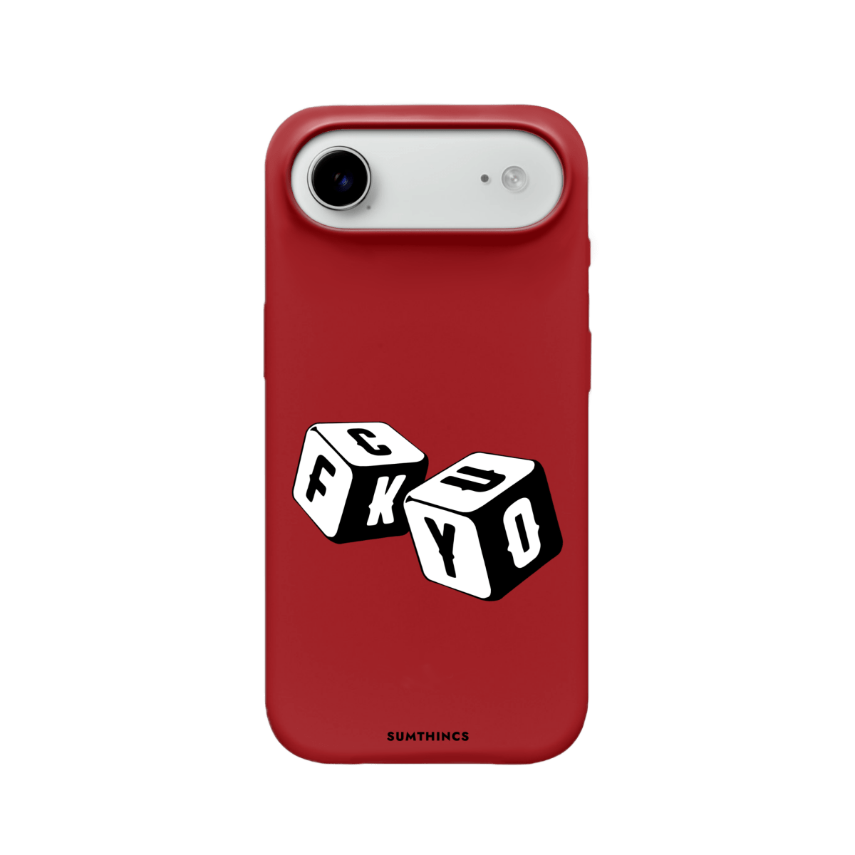 iPhone 17 Air Fck You Premium Telefon Kılıfı Kırmızı - SUMTHINCS