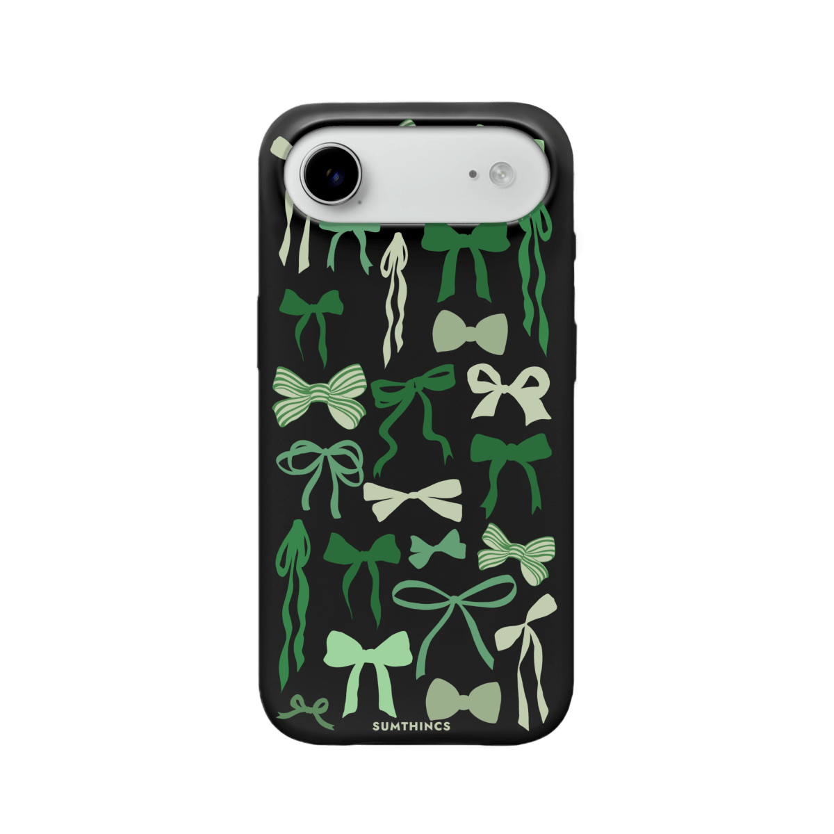 iPhone 17 Air Green Garland Premium Telefon Kılıfı Siyah - SUMTHINCS