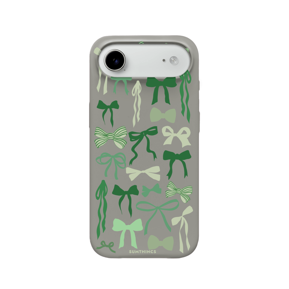 iPhone 17 Air Green Garland Premium Telefon Kılıfı Gri - SUMTHINCS