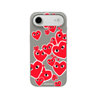 iPhone 17 Air Hearts Premium Telefon Kılıfı Gri - SUMTHINCS