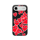 iPhone 17 Air Hearts Premium Telefon Kılıfı Siyah - SUMTHINCS