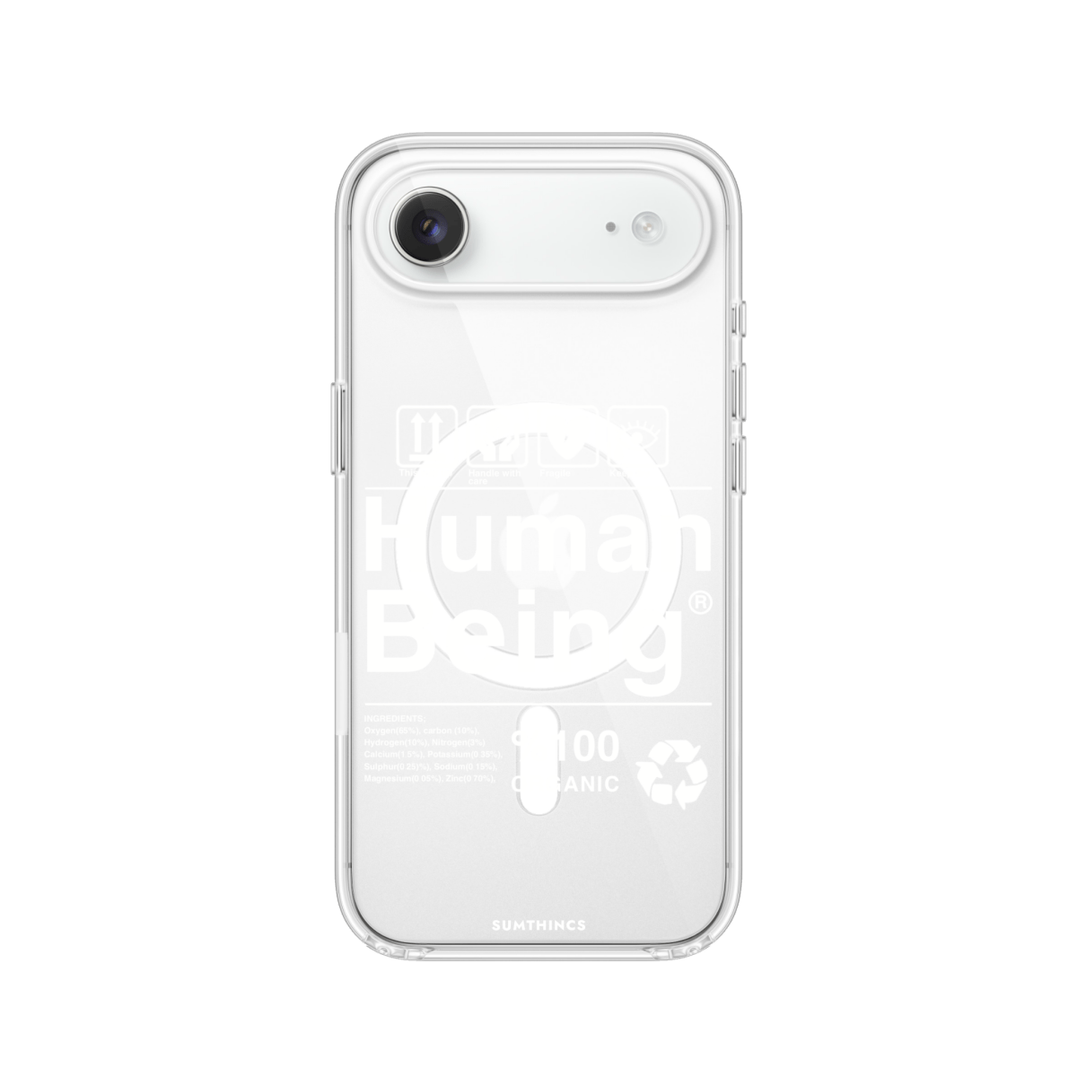 iPhone 17 Air Human Being Clear Magsafe Şeffaf Telefon Kılıfı - SUMTHINCS