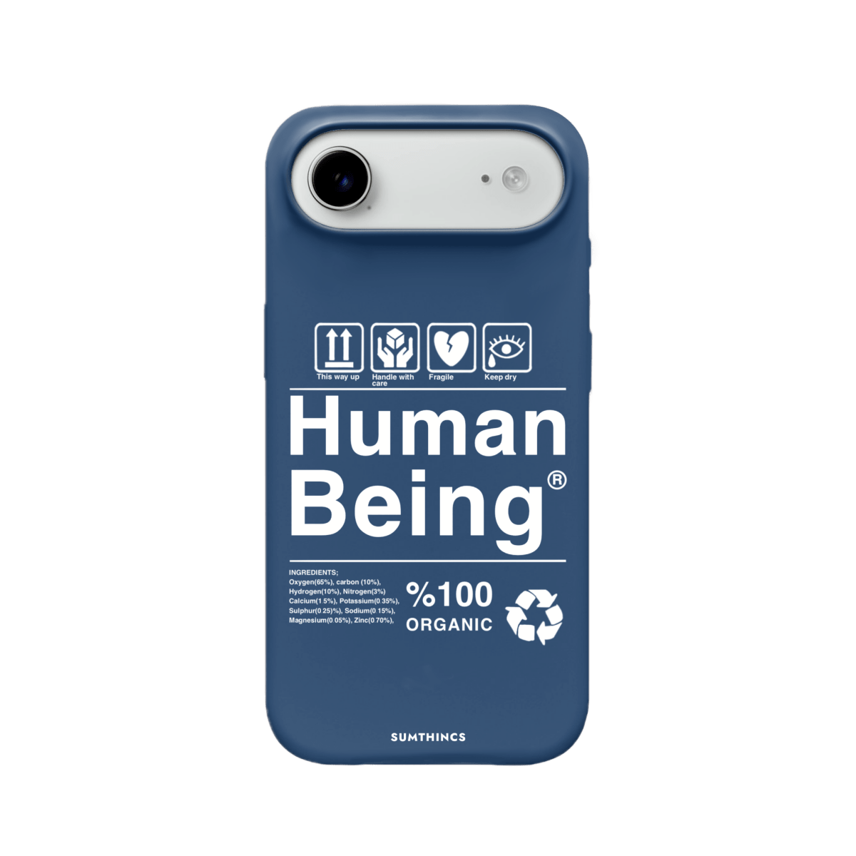 iPhone 17 Air Human Being Premium Telefon Kılıfı Pasifik Mavi - SUMTHINCS