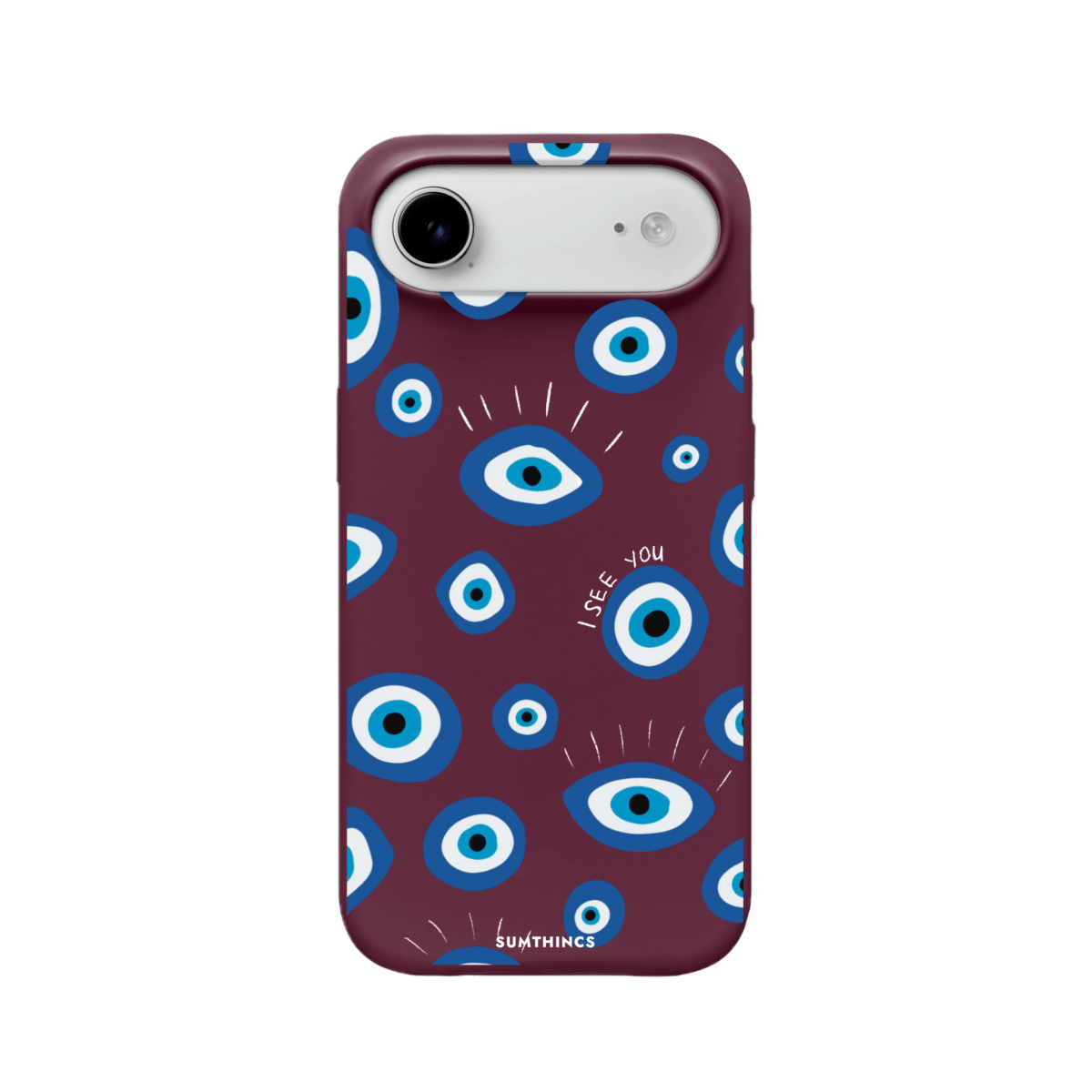 iPhone 17 Air I See You Premium Telefon Kılıfı Bordo - SUMTHINCS