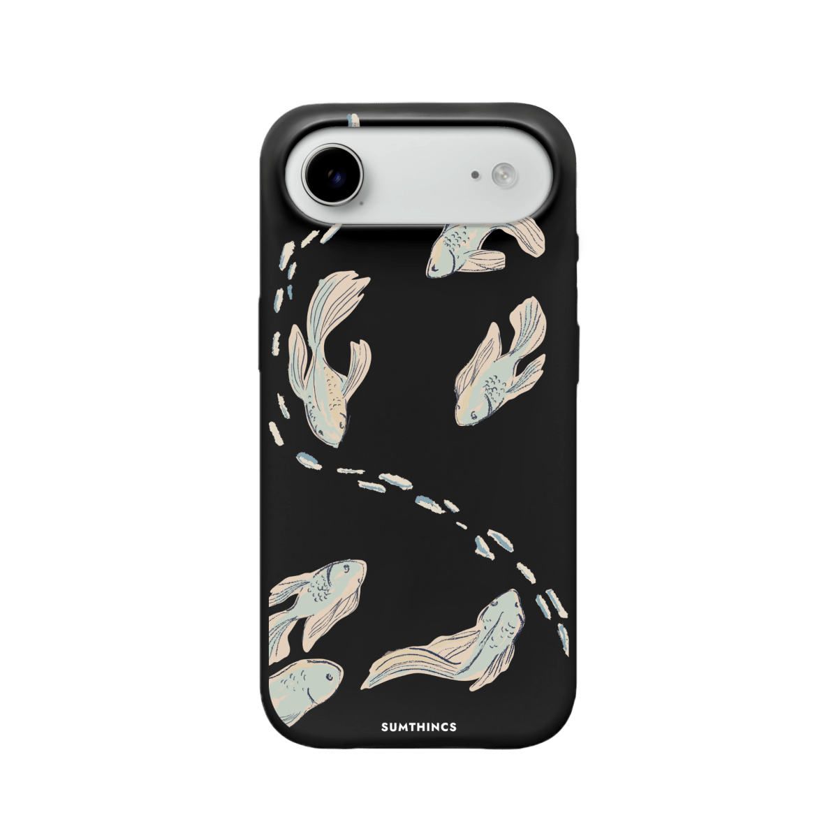 iPhone 17 Air Koi Fish Premium Telefon Kılıfı Siyah - SUMTHINCS