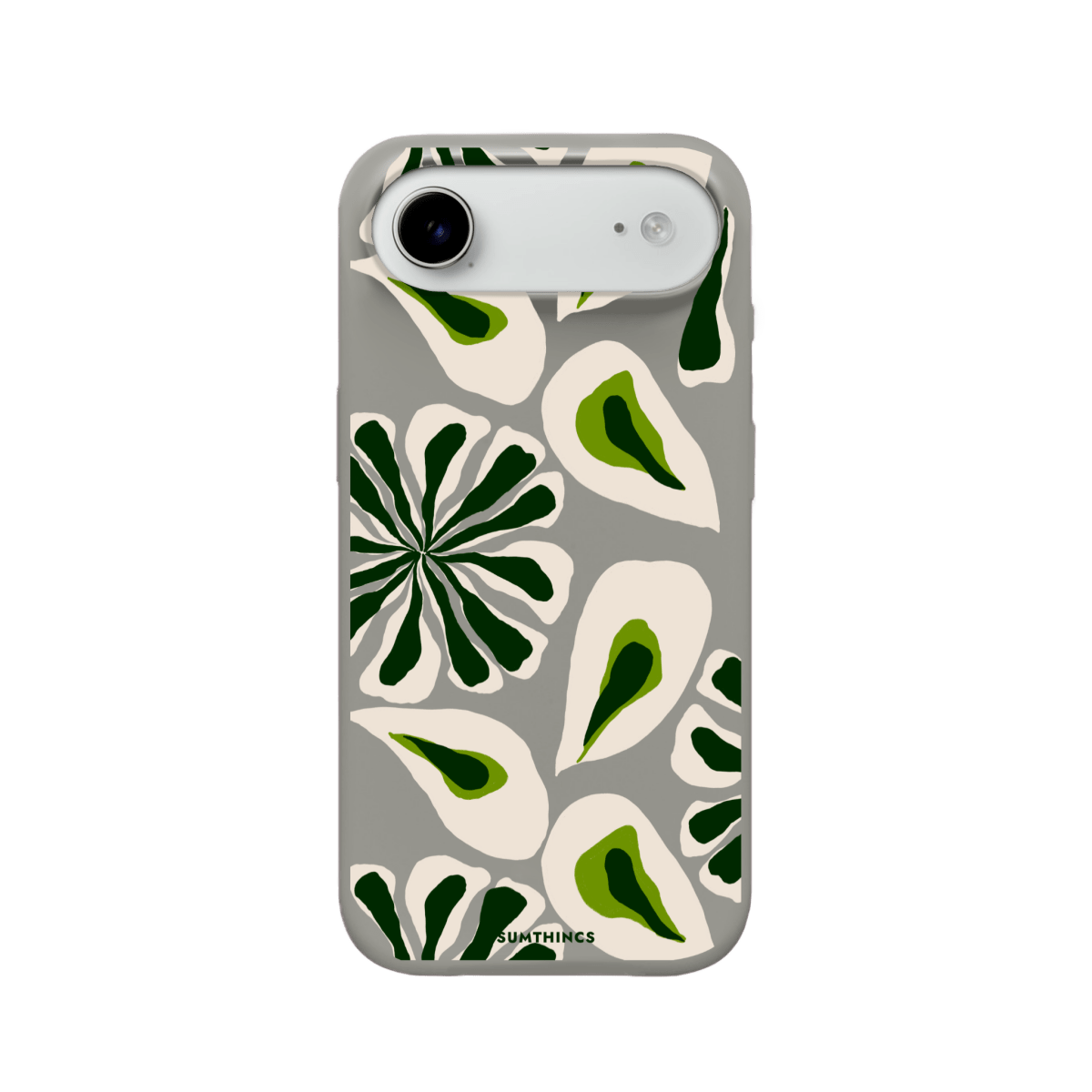 iPhone 17 Air Leafs Premium Telefon Kılıfı Gri - SUMTHINCS