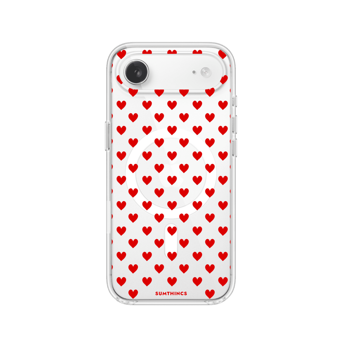 iPhone 17 Air Little Hearts Clear Magsafe Telefon Kılıfı - SUMTHINCS