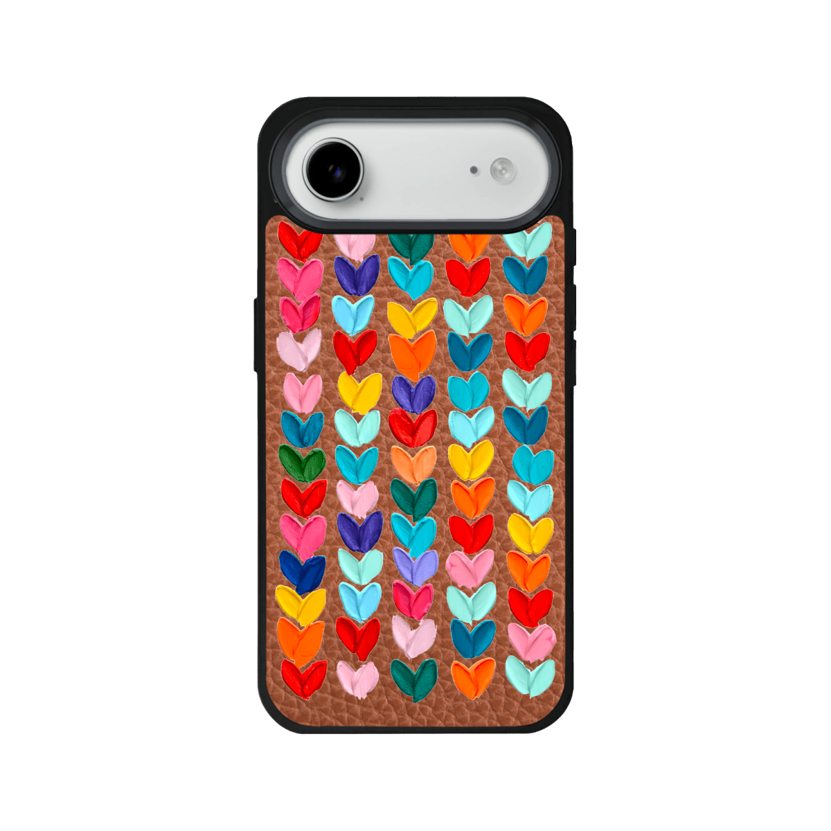 iPhone 17 Air Lovestorm Leather Vegan Deri Telefon Kılıfı Kahverengi - SUMTHINCS