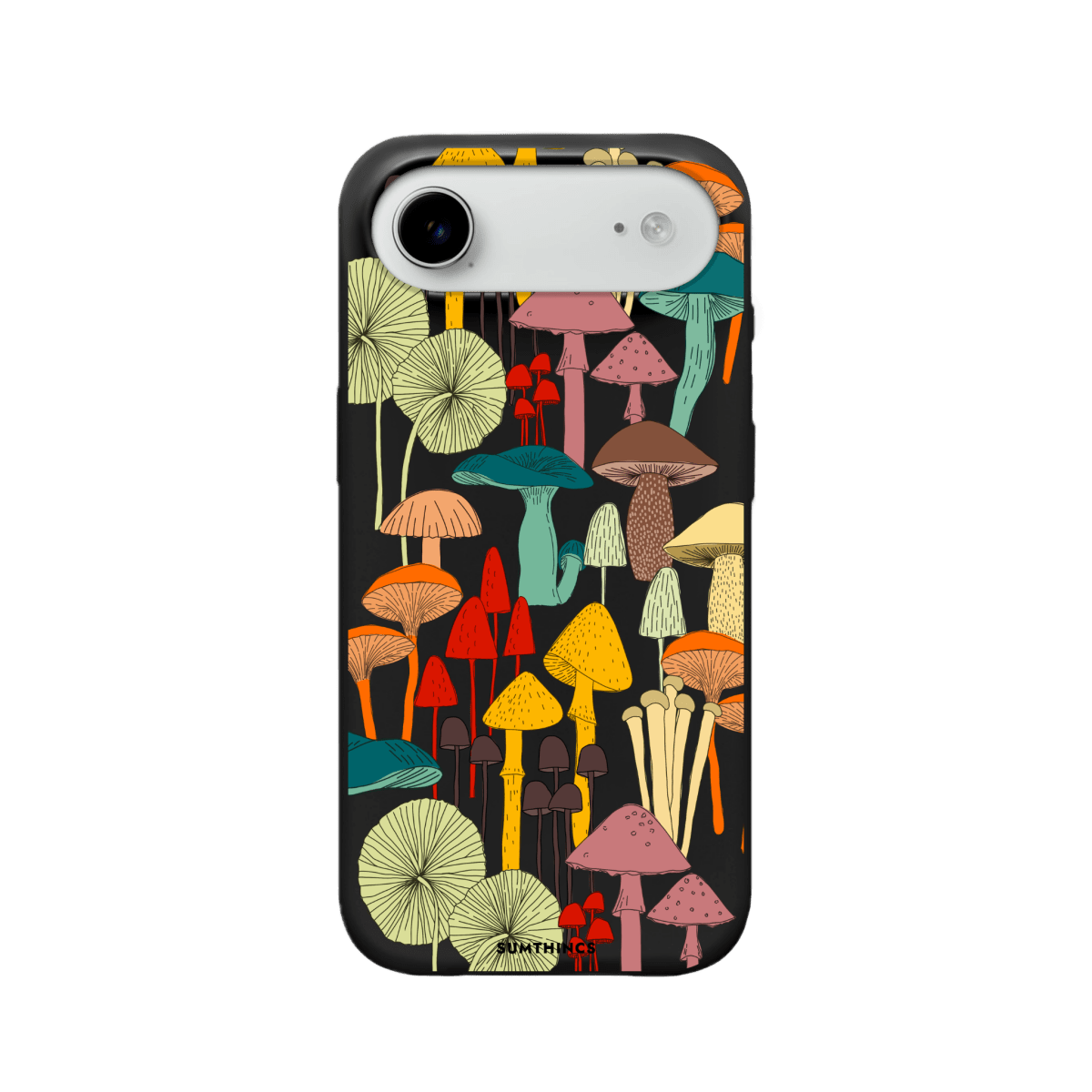 iPhone 17 Air Mushrooms Premium Telefon Kılıfı Siyah - SUMTHINCS