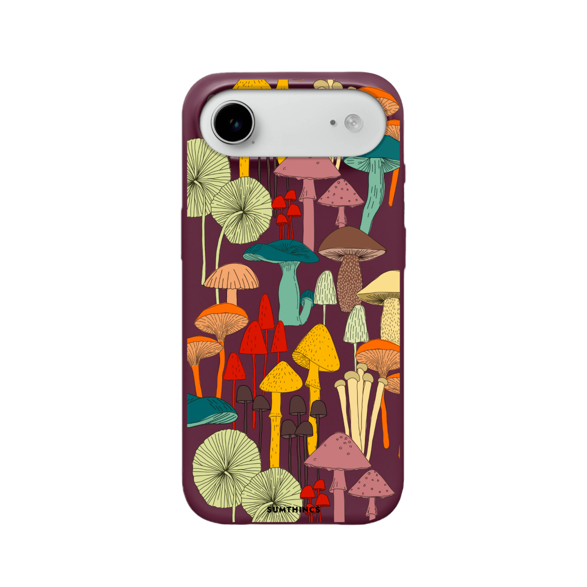 iPhone 17 Air Mushrooms Premium Telefon Kılıfı Bordo - SUMTHINCS