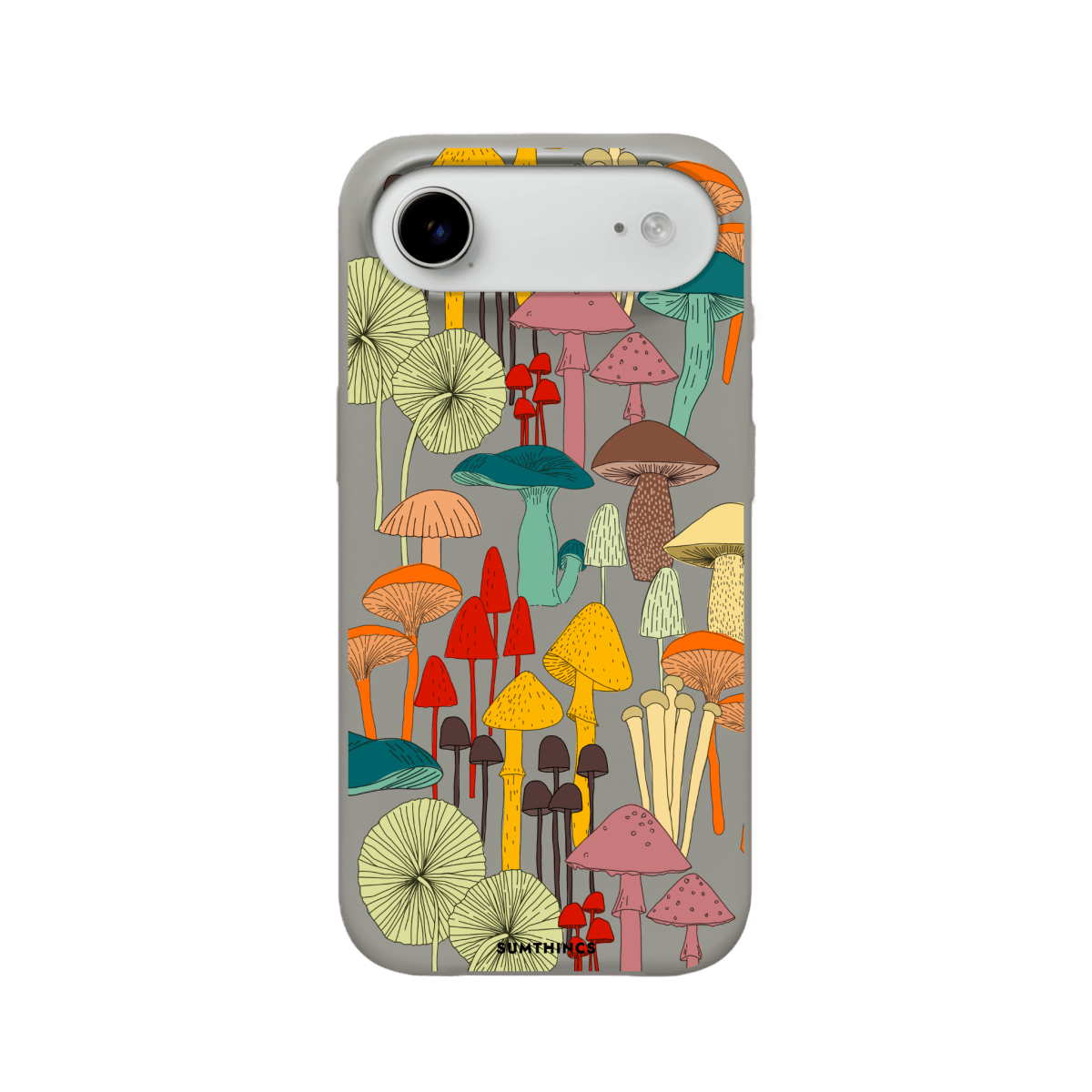 iPhone 17 Air Mushrooms Premium Telefon Kılıfı Gri - SUMTHINCS