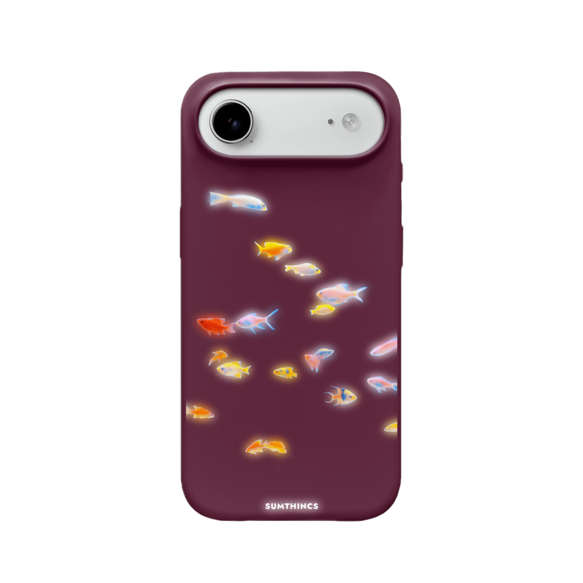 iPhone 17 Air Neon Fish Premium Telefon Kılıfı Bordo - SUMTHINCS