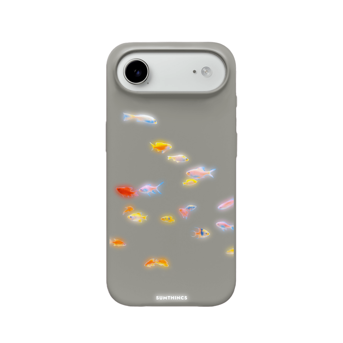 iPhone 17 Air Neon Fish Premium Telefon Kılıfı Gri - SUMTHINCS