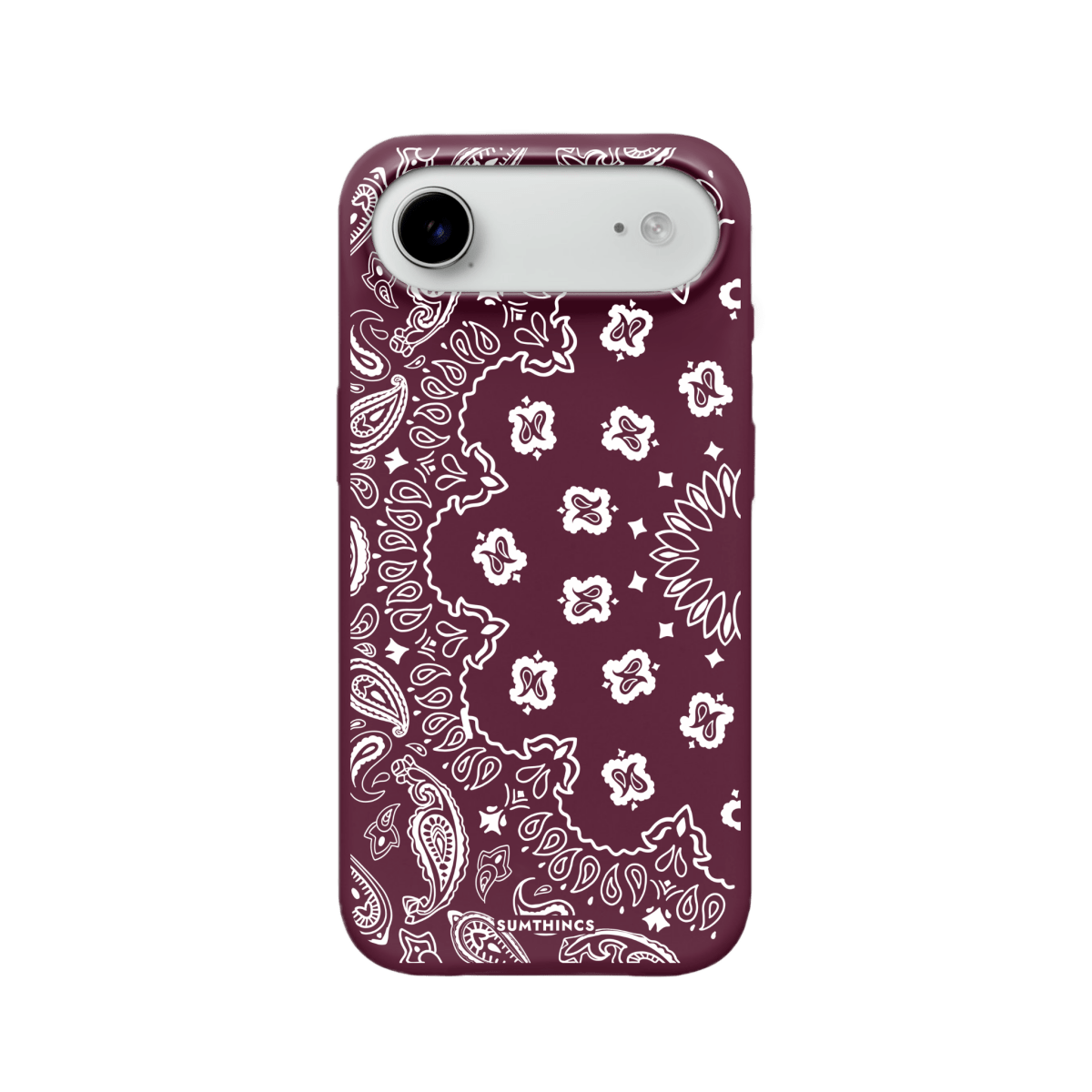 iPhone 17 Air Paisley Premium Telefon Kılıfı Bordo - SUMTHINCS