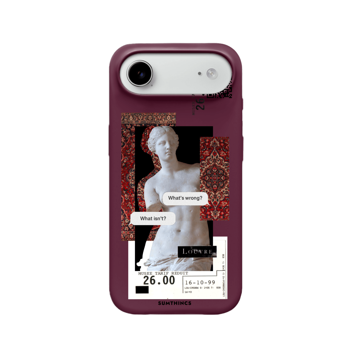 iPhone 17 Air PixelVenus Premium Telefon Kılıfı Bordo - SUMTHINCS