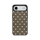 iPhone 17 Air Polka Dot Leather Deri Telefon Kılıfı Haki - SUMTHINCS