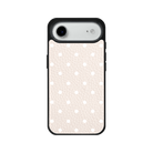 iPhone 17 Air Polka Dot Leather Deri Telefon Kılıfı Bej - SUMTHINCS