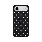 iPhone 17 Air Polka Dot Leather Deri Telefon Kılıfı Siyah - SUMTHINCS