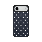 iPhone 17 Air Polka Dot Leather Deri Telefon Kılıfı Pasifik Mavi - SUMTHINCS
