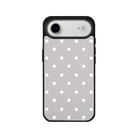 iPhone 17 Air Polka Dot Leather Deri Telefon Kılıfı Gri - SUMTHINCS