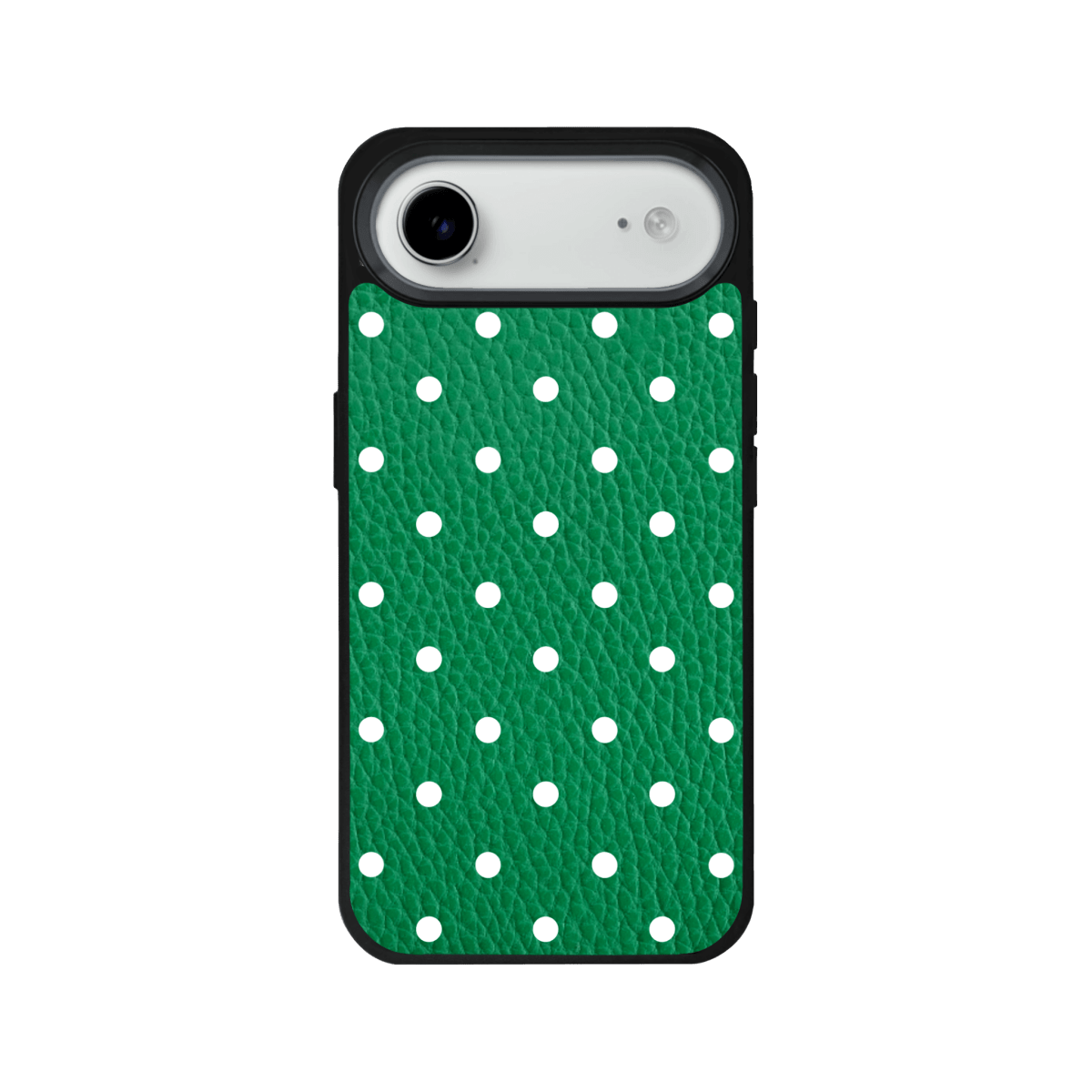 iPhone 17 Air Polka Dot Leather Deri Telefon Kılıfı Yeşil - SUMTHINCS