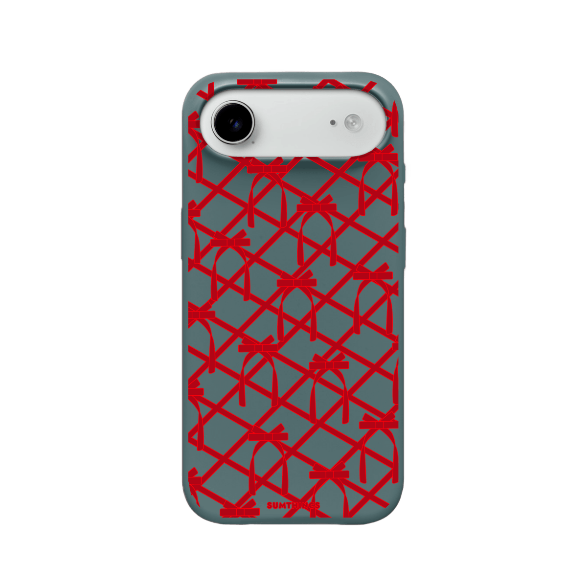 iPhone 17 Air Ribbon Grid Premium Telefon Kılıfı Kaktüs Yeşili - SUMTHINCS