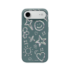 iPhone 17 Air Silver Doodles Premium Telefon Kılıfı Kaktüs Yeşili - SUMTHINCS