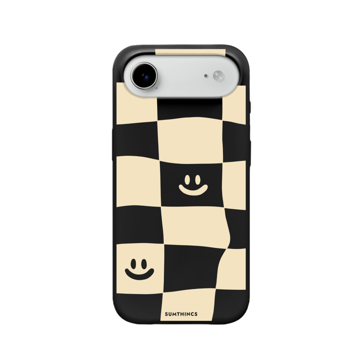 iPhone 17 Air Smiling Check Premium Telefon Kılıfı Siyah - SUMTHINCS