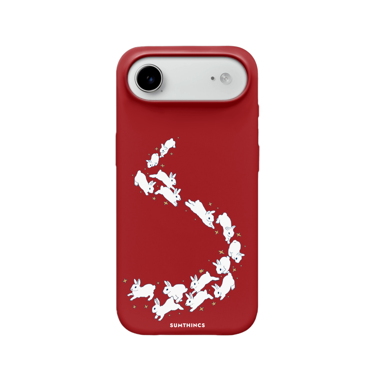 iPhone 17 Air Starry Bunnies Premium Telefon Kılıfı Kırmızı - SUMTHINCS