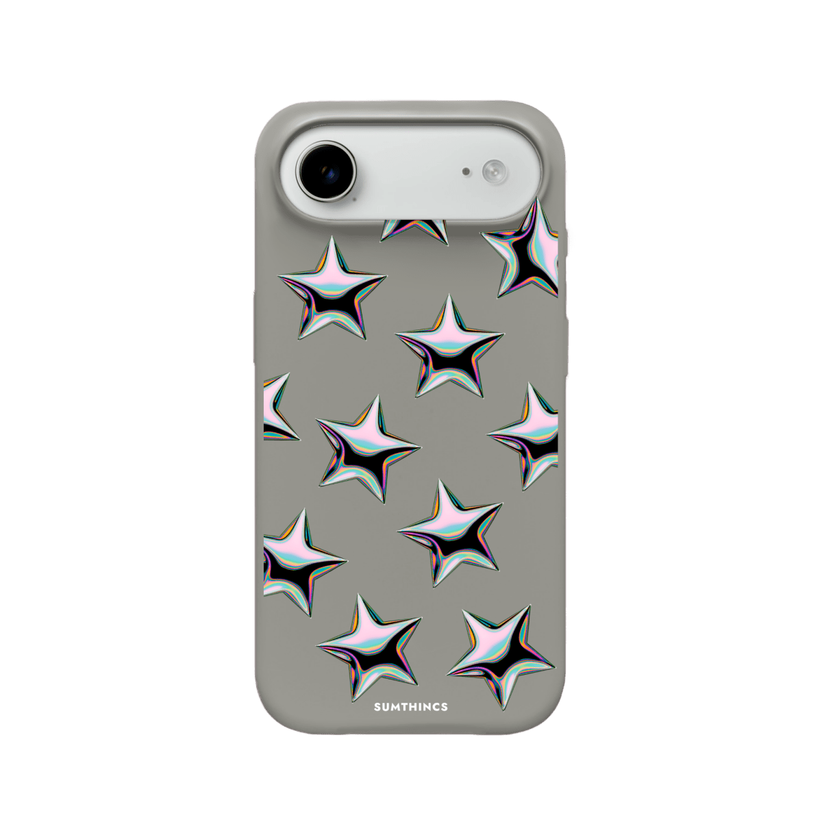 iPhone 17 Air Stars Premium Telefon Kılıfı Gri - SUMTHINCS