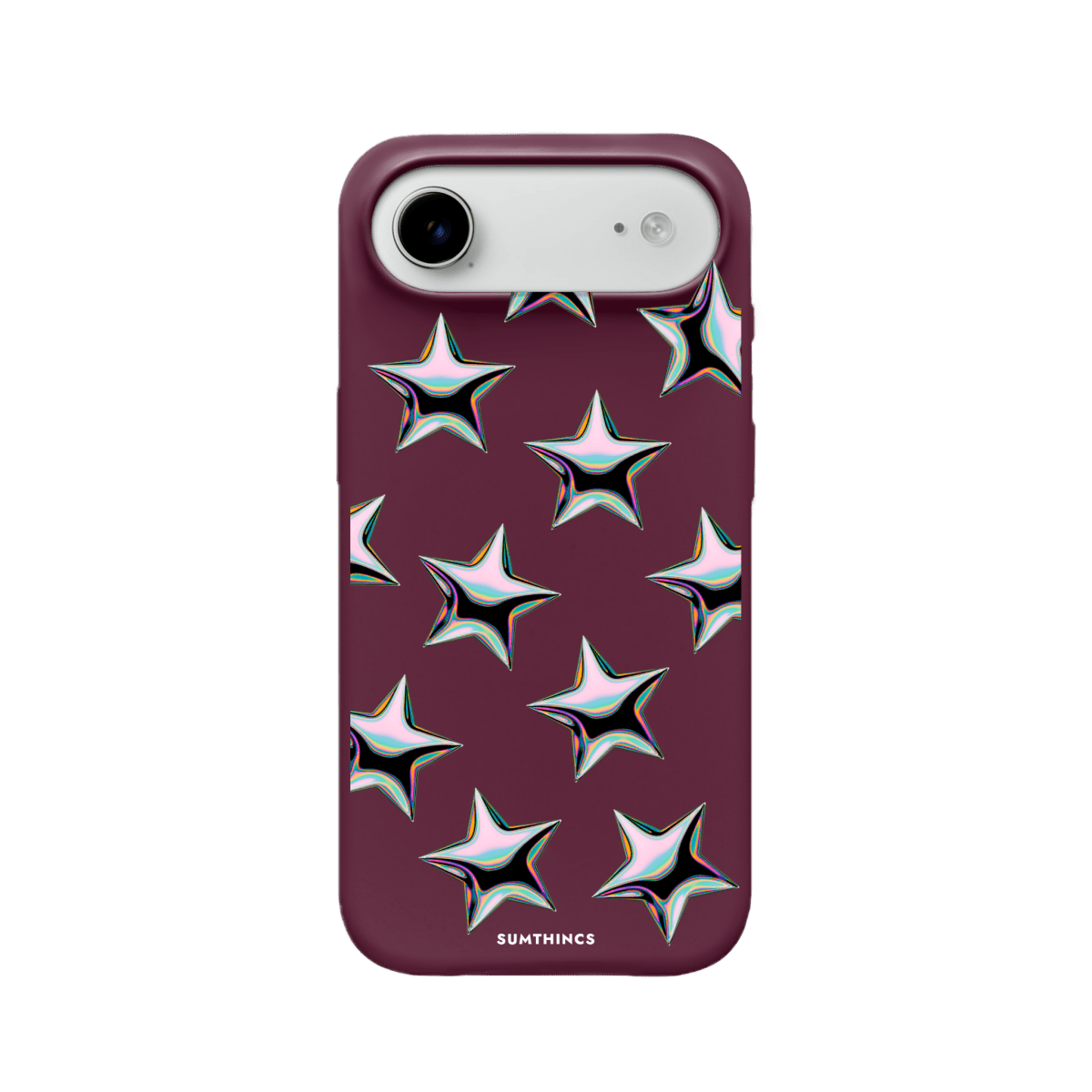 iPhone 17 Air Stars Premium Telefon Kılıfı Bordo - SUMTHINCS