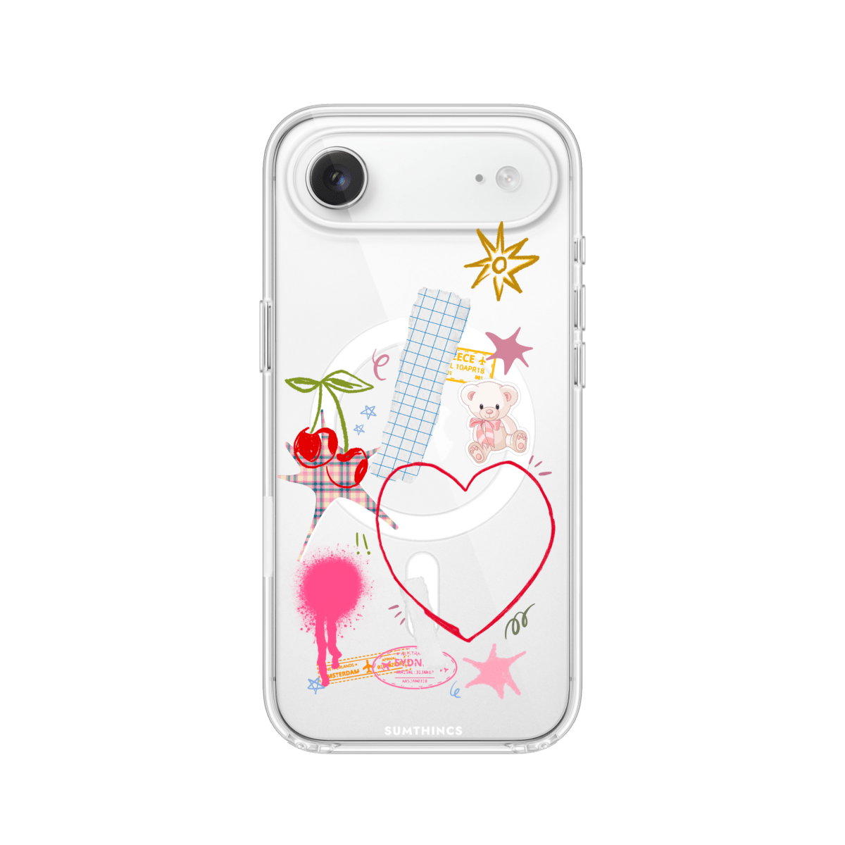 iPhone 17 Air Sweet Chaos Clear Magsafe Şeffaf Telefon Kılıfı - SUMTHINCS