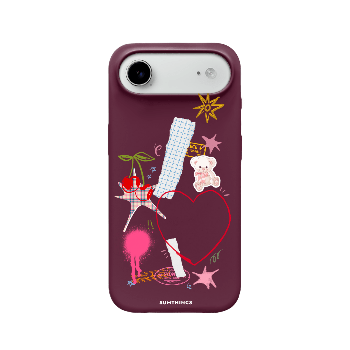 iPhone 17 Air Sweet Chaos Premium Telefon Kılıfı Bordo - SUMTHINCS