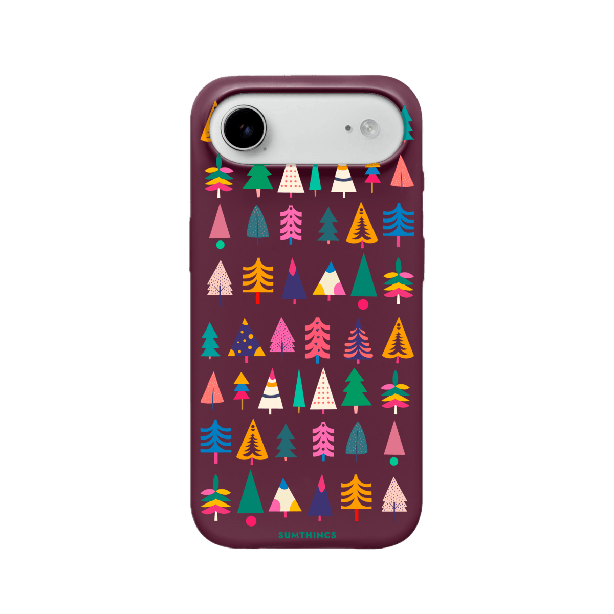 iPhone 17 Air Tiny Forest Premium Telefon Kılıfı Bordo - SUMTHINCS