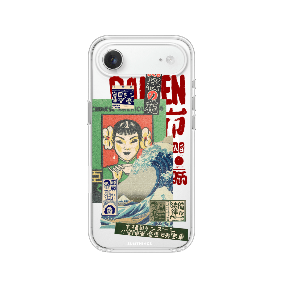 iPhone 17 Air Vintage Poster Clear Magsafe Şeffaf Telefon Kılıfı - SUMTHINCS