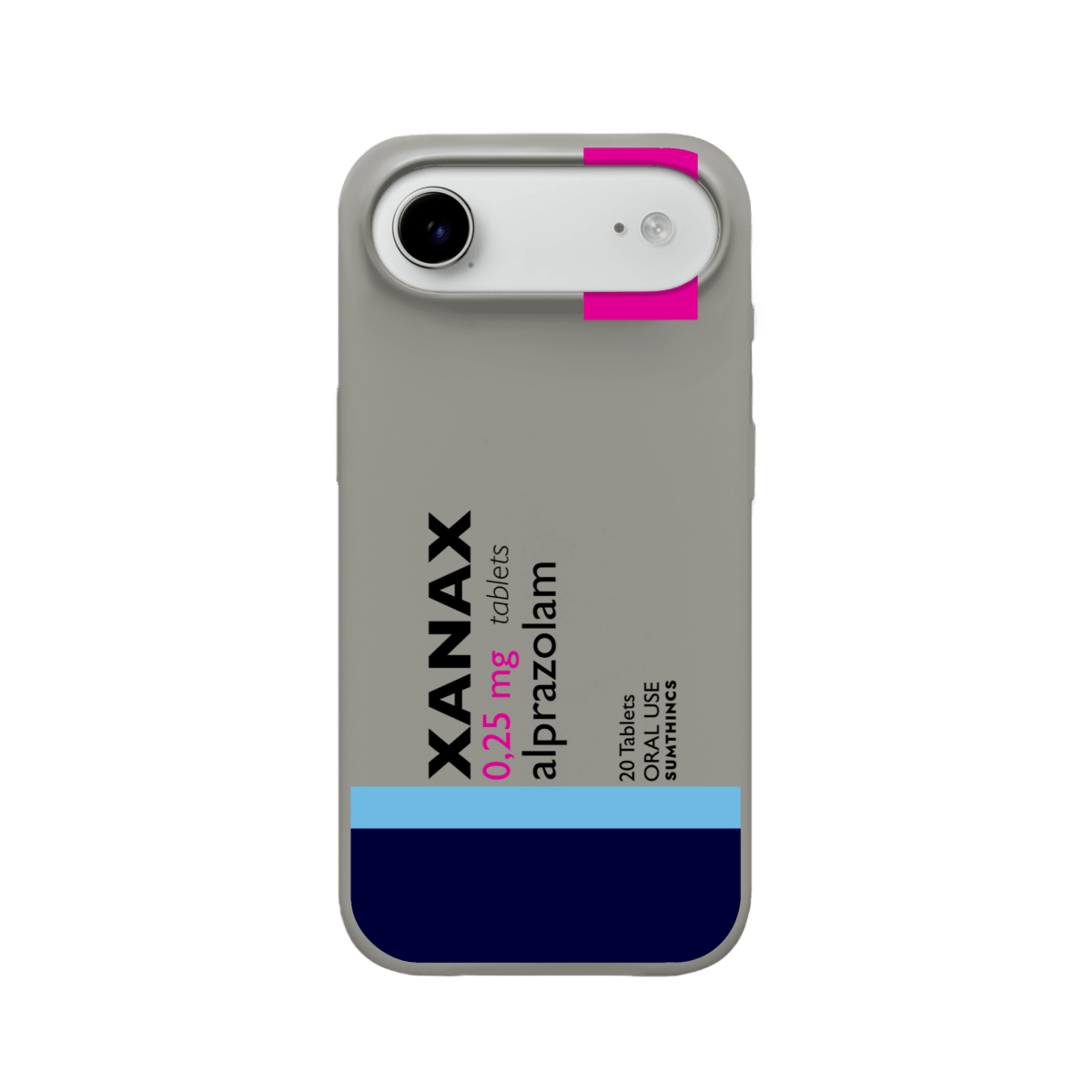 iPhone 17 Air Xanax Premium Telefon Kılıfı Gri - Sumthincs