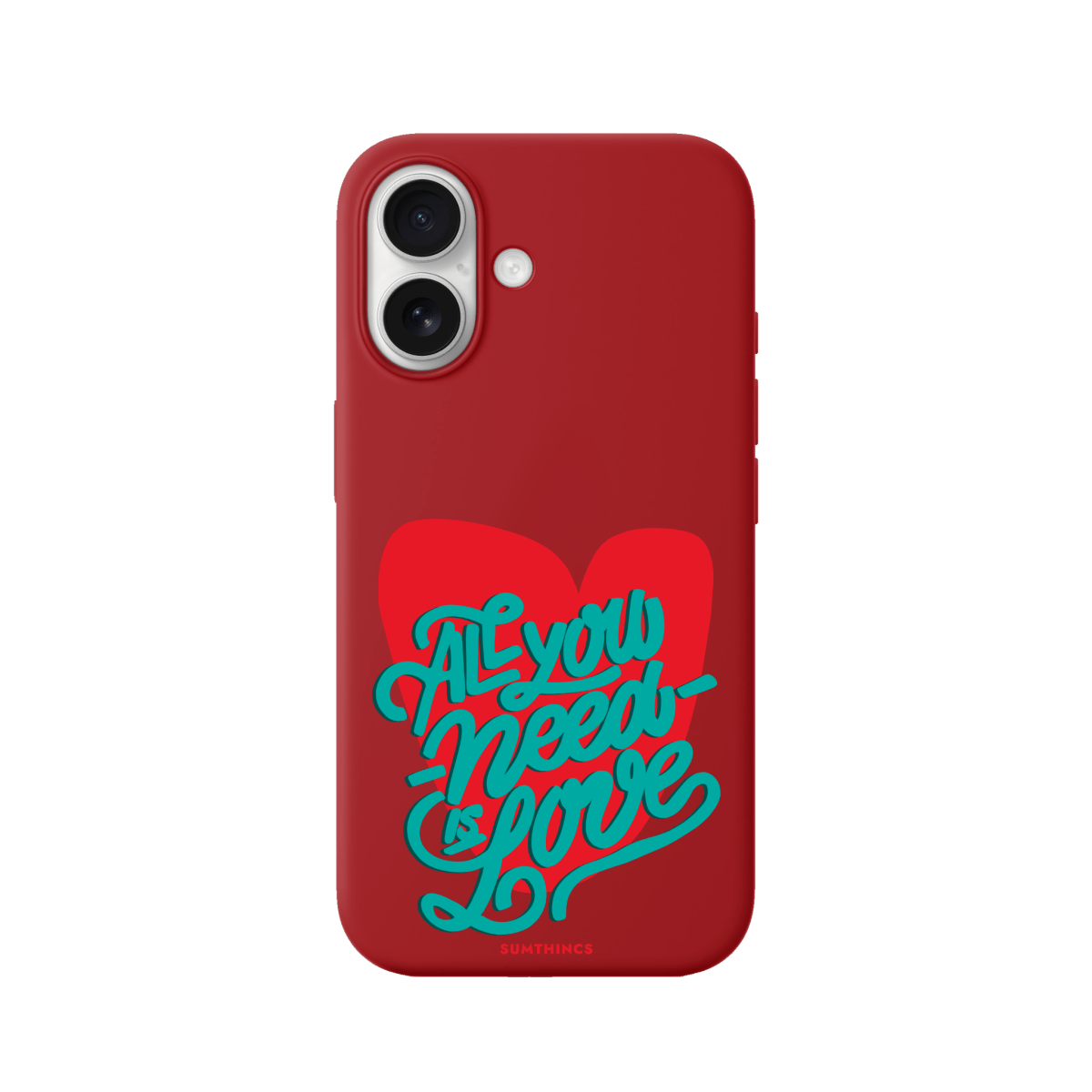 iPhone 17 All You Need is Love Premium Telefon Kılıfı Kırmızı - SUMTHINCS