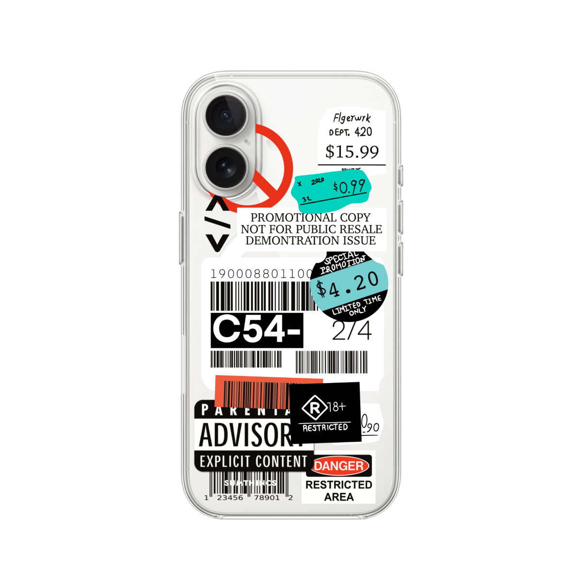 iPhone 17 Barcode C54 Clear Magsafe Şeffaf Telefon Kılıfı - SUMTHINCS