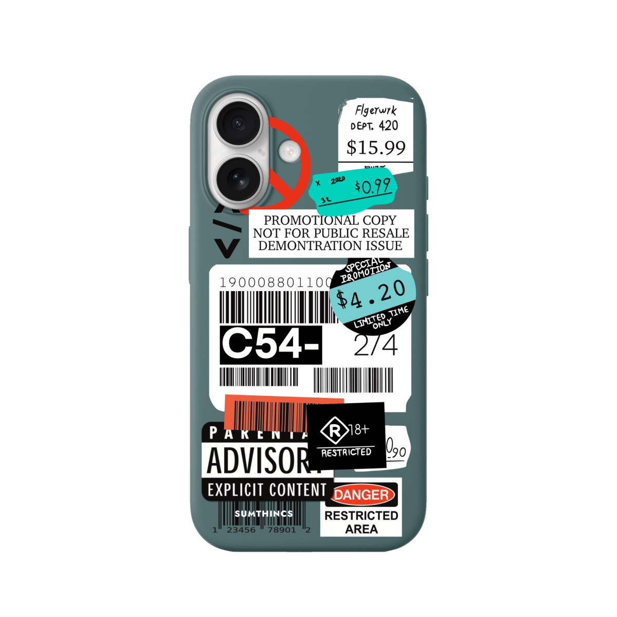 iPhone 17 Barcode C54 Premium Telefon Kılıfı Kaktüs Yeşili - SUMTHINCS